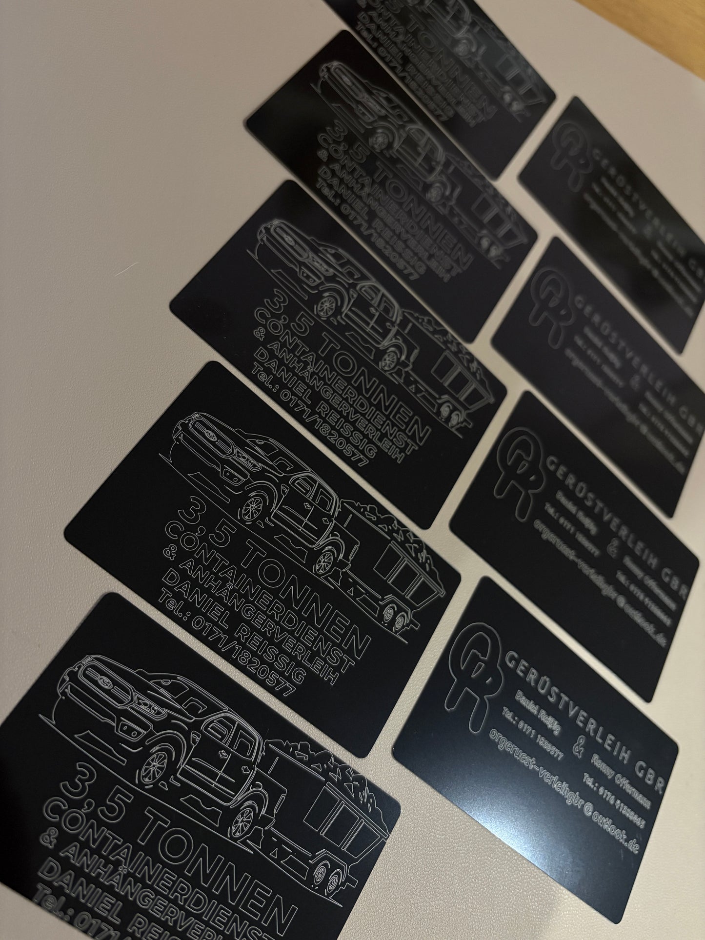 Metall Visitenkarten 0,2mm dick