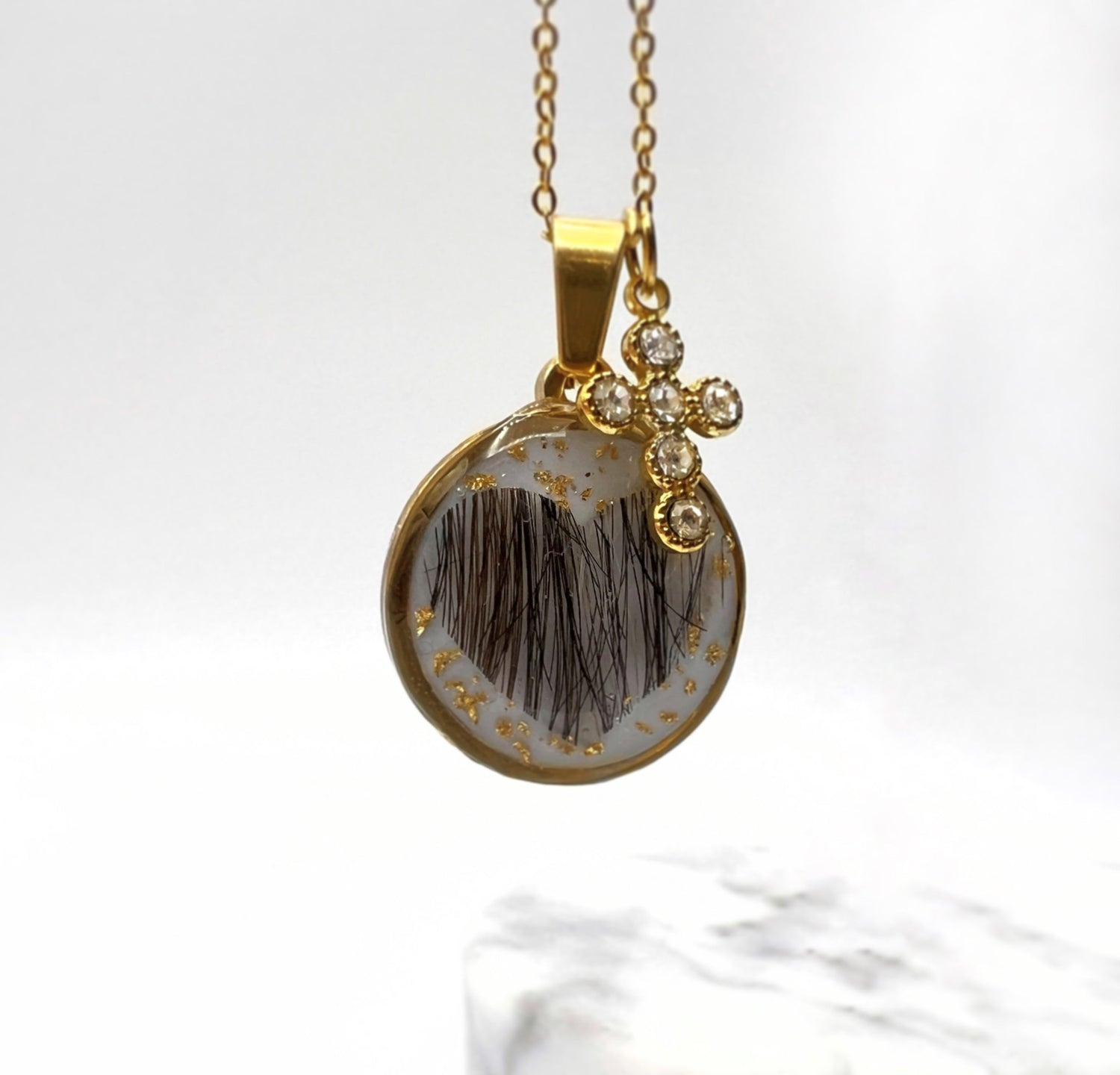 Erinnerungsschmuck mit Haaren ,Asche & Nabelschnur