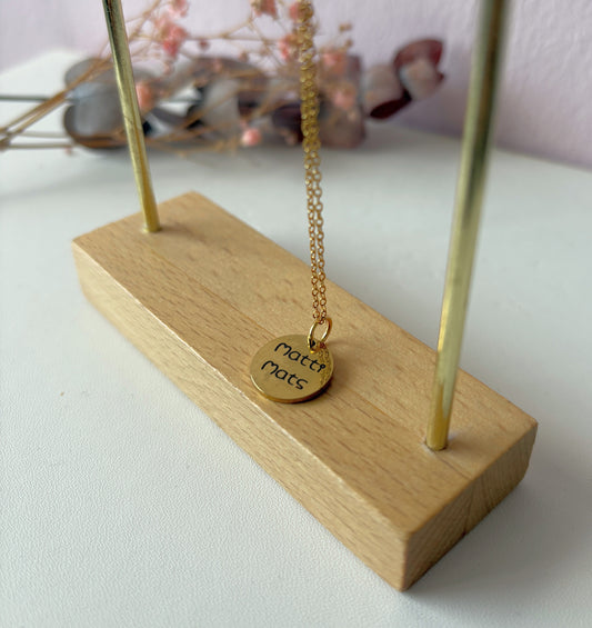 Mini Coin Halskette mit Personalisierung 12mm