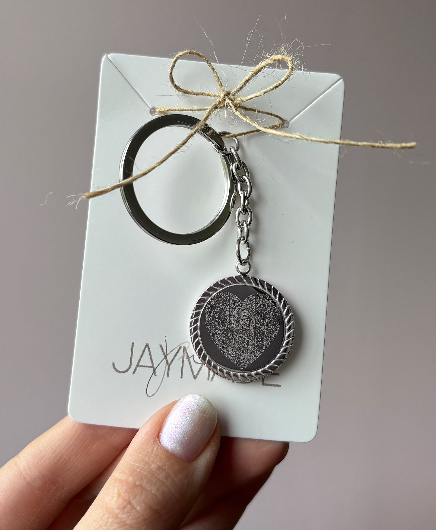 Schlüsselanhänger mit Hundenase als Herz