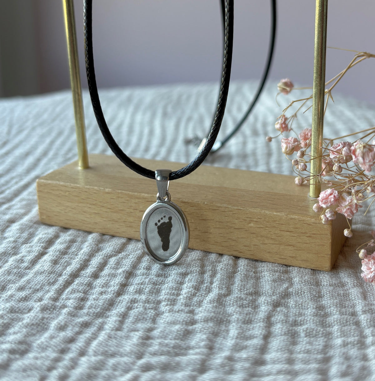 Halskette mit Gravur Oval Herren