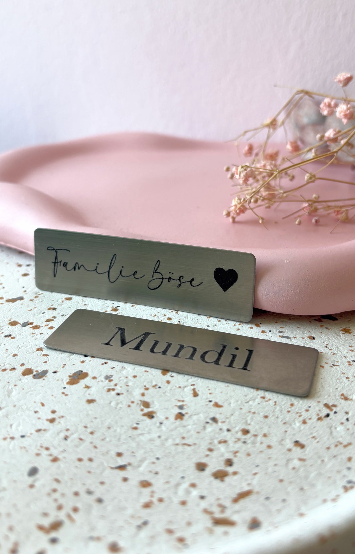 Klingelschild / Briefkastenschild personalisiert 70x20mm
