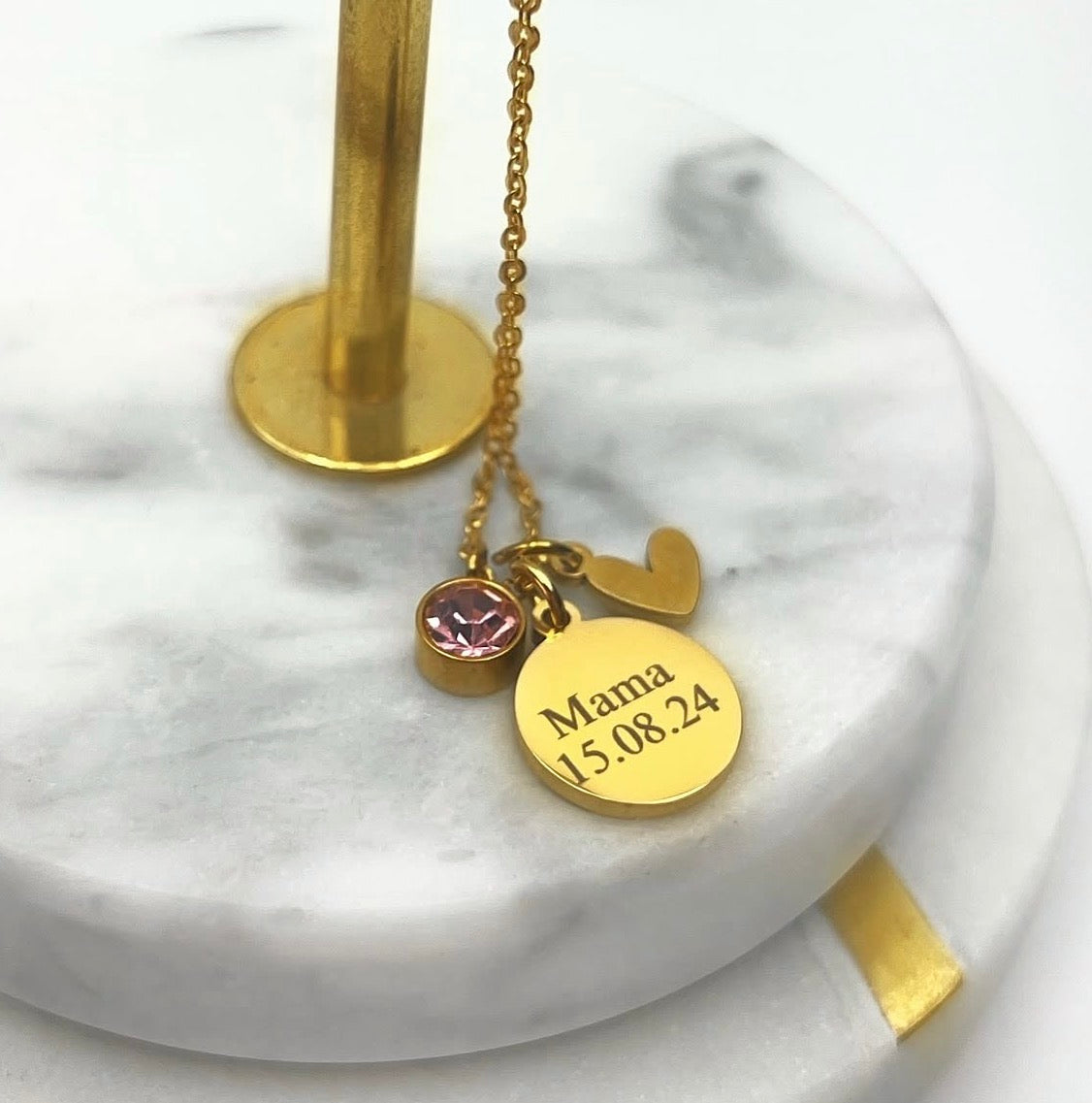Coin Halskette mit Personalisierung 12mm