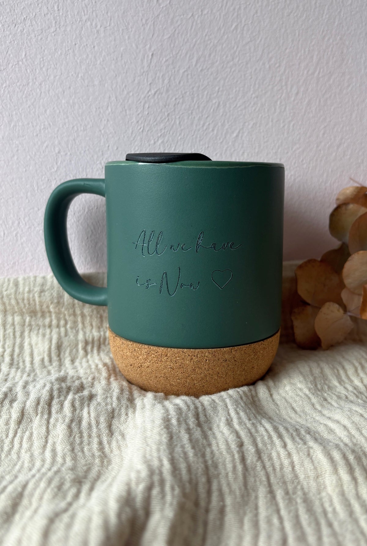 To Go Tasse mit Korkuntersetzer personalisiert 400ml