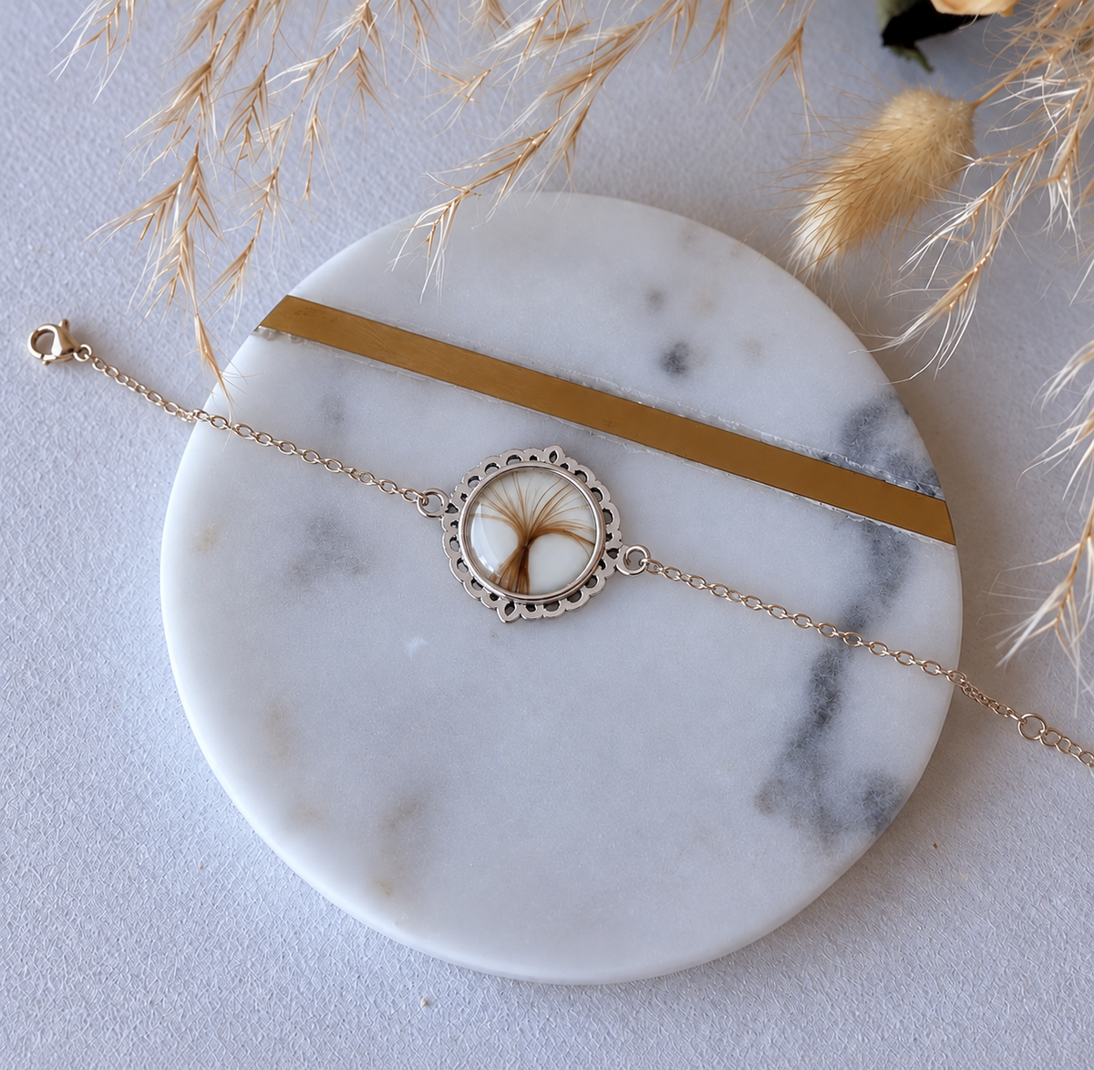 Armkette Luxury mit Haaren als Lebensbaum