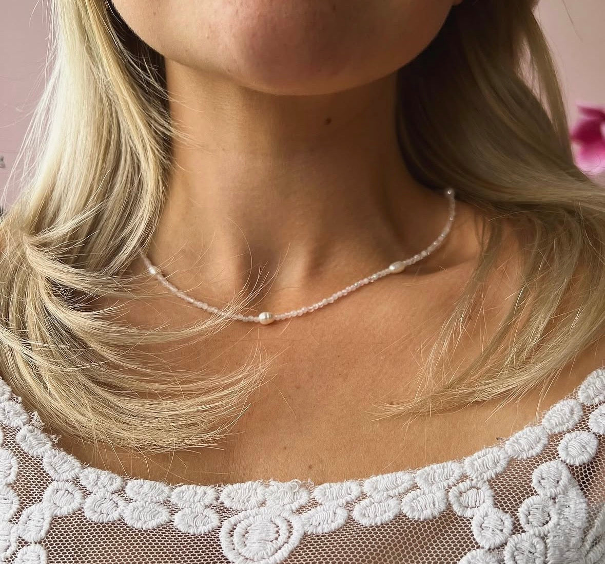 Braut Halskette Rose