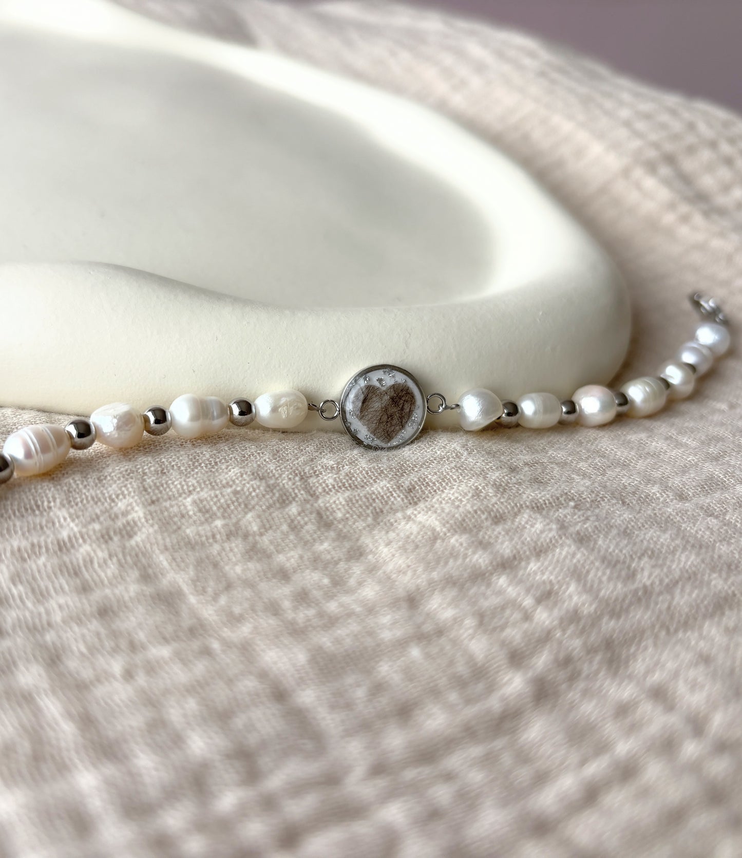 Süßwasser Armband mit Haaren