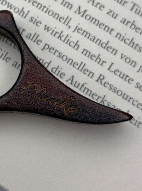 Buchseitenhalter Holz