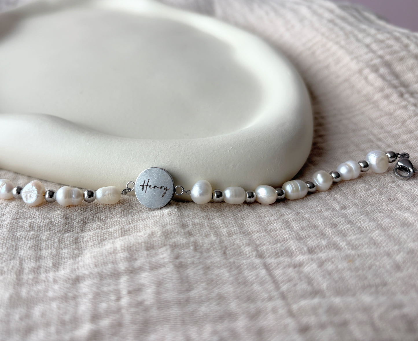 Süßwasser Armband mit Haaren