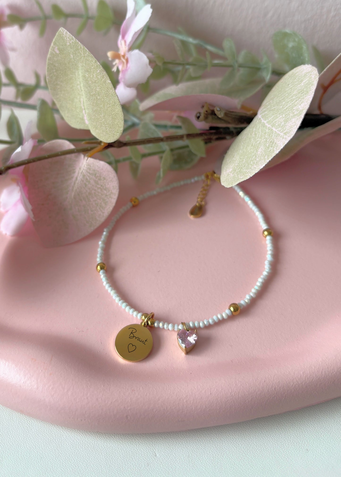 Glasperlenarmband mit Personalisierung