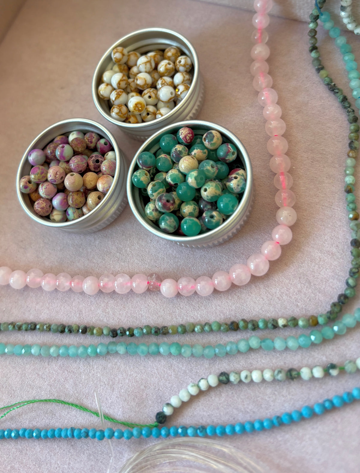 DIY Set Mint Rose Mix Gold
