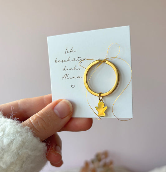 Schutzengel Schlüsselanhänger  mit personalisierter Karte