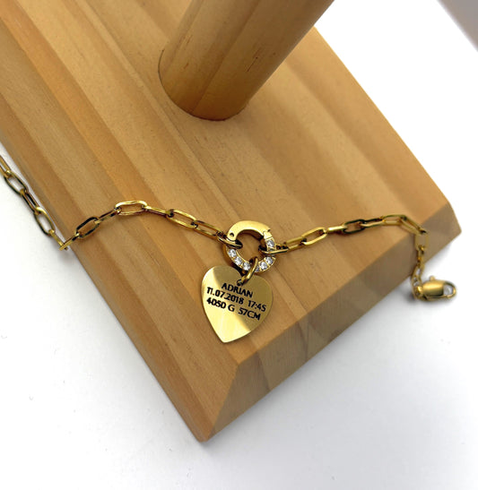 Sparkle Armkette mit Herz Anhänger
