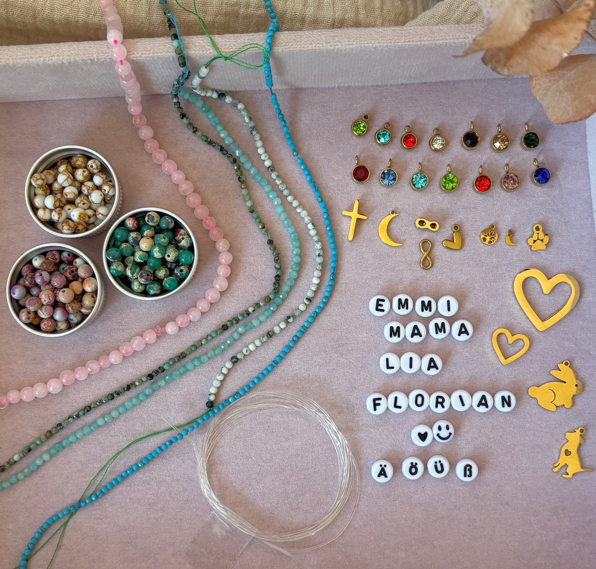 DIY Set Mint Rose Mix Gold