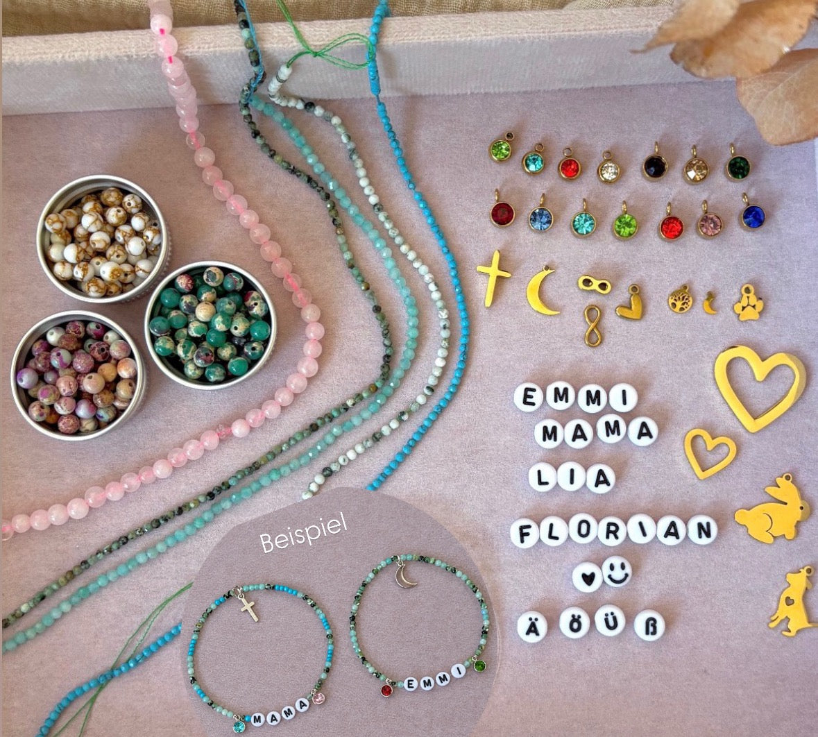 DIY Set Mint Rose Mix Gold