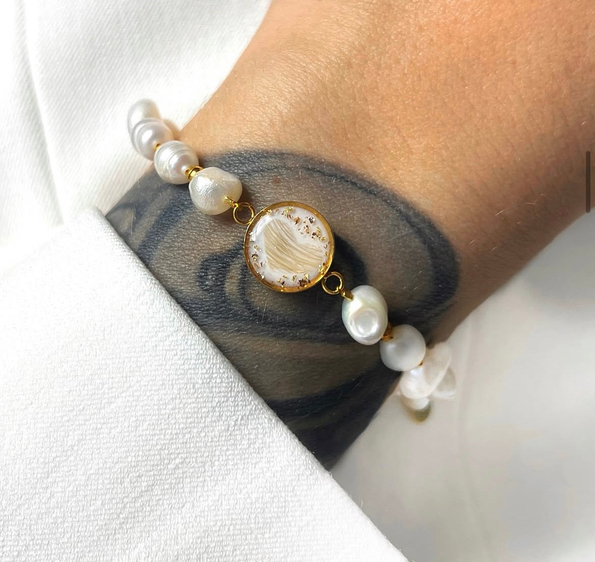 Süßwasser Armband mit Haaren