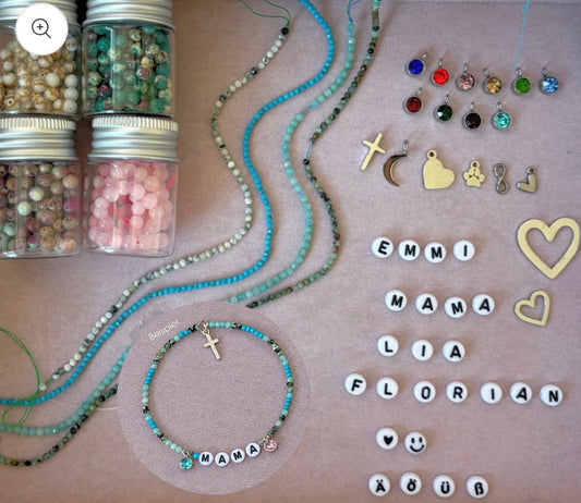 DIY Set Mint Rose Mix Silber