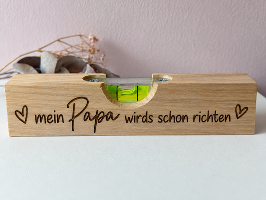 Personalisierte Wasserwaage / Geschenk Einzug oder Vatertag