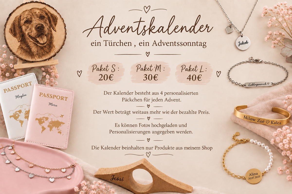 Jaymade personalisierter Adventskalender (Beschreibung weiter unten)
