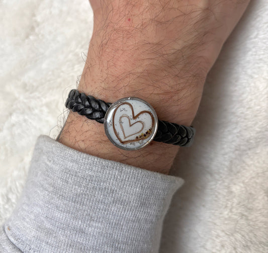 Kunstlederarmband mit Haaren
