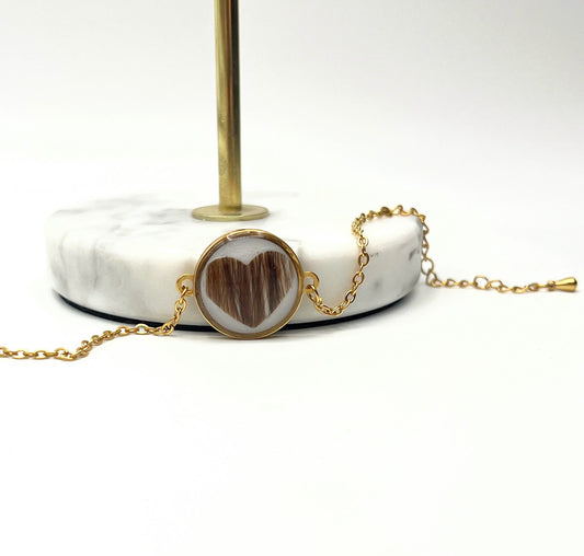Armkette mit Haaren als Herz (20mm)