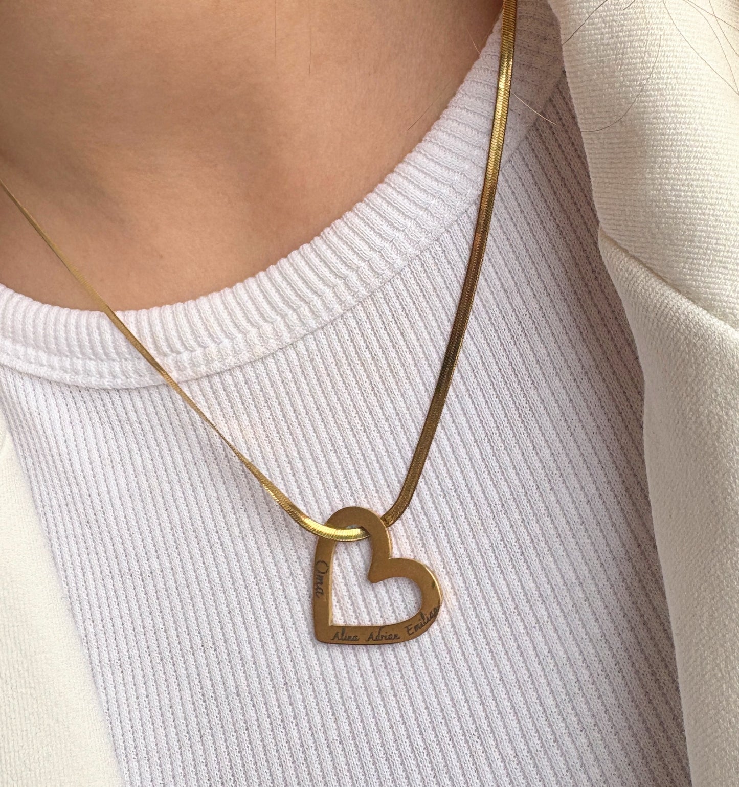 Herz Halskette mit Personalisierung