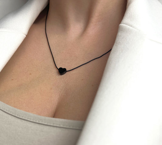 Halskette Black Steel Heart