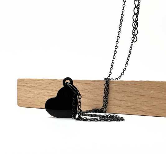 Halskette Black Steel Love