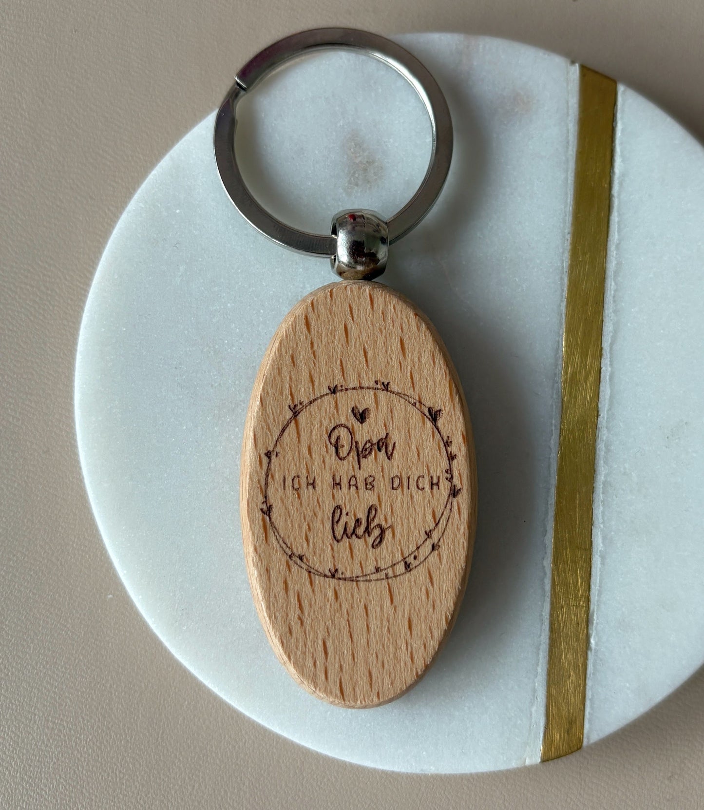 Holz Schlüsselanhänger Oval