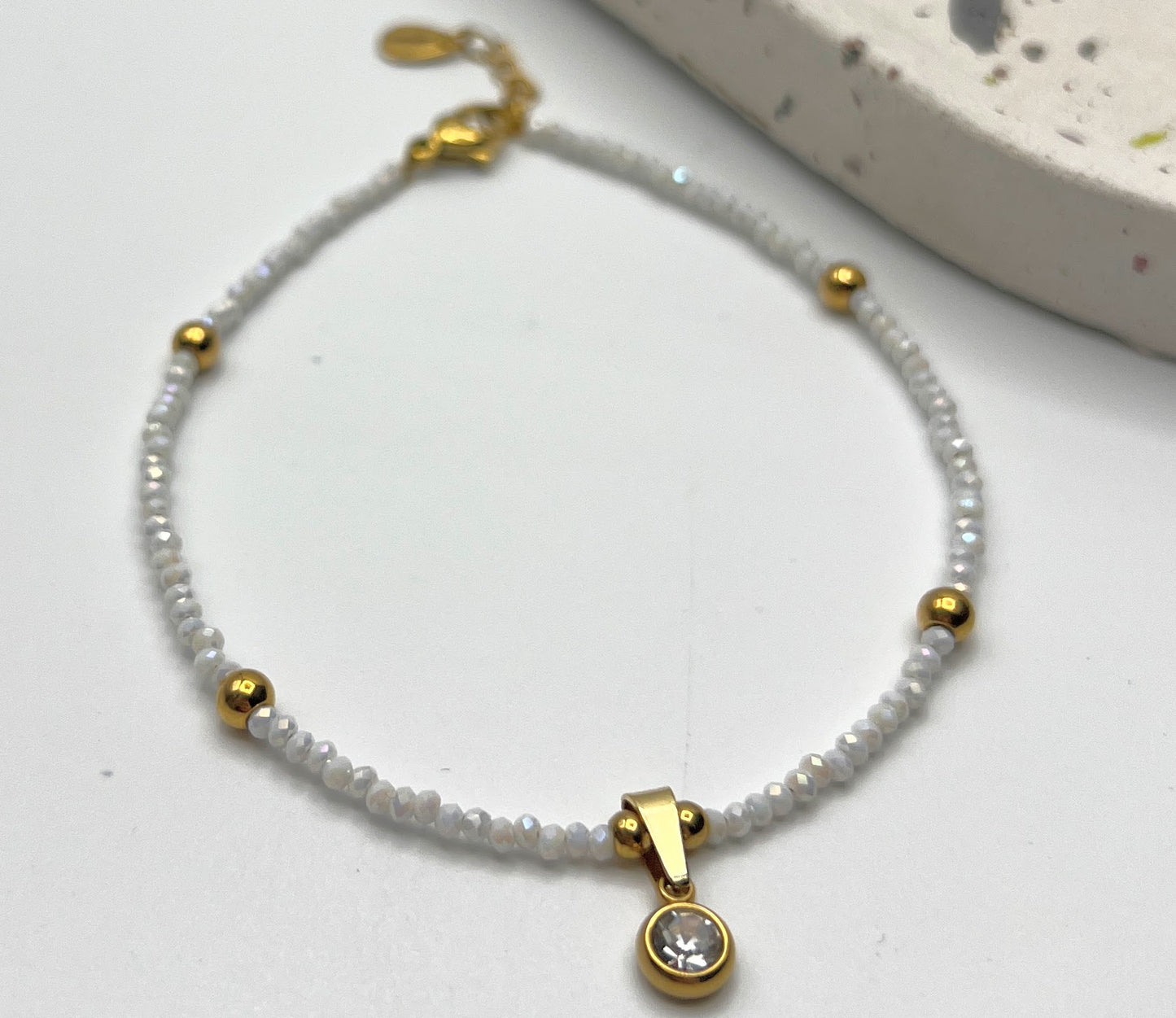 Fußkette White Sparkle