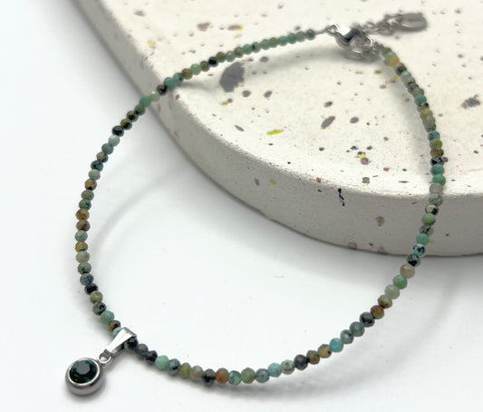 Fußkette Green Sparkle
