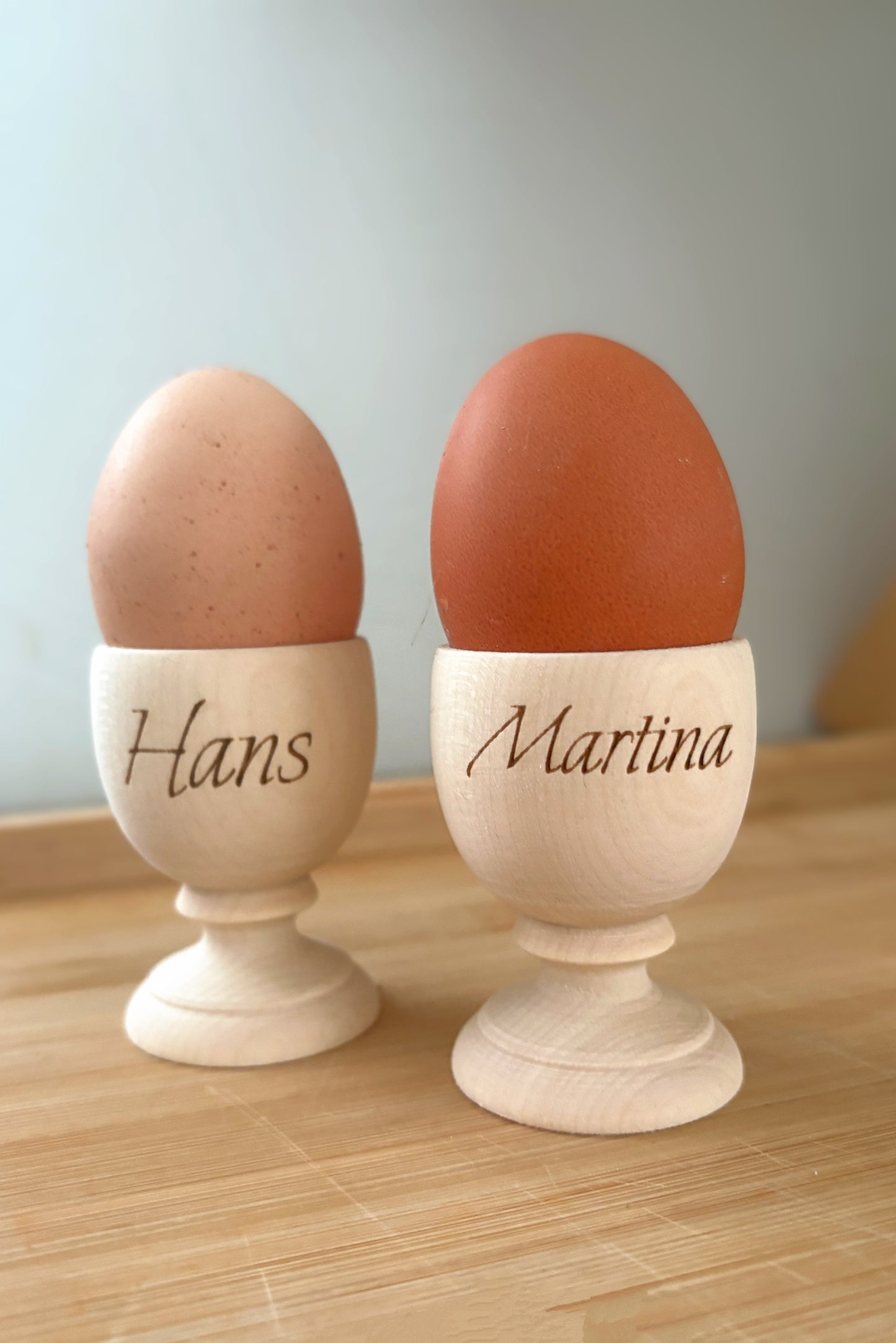 Holz Eierbecher personalisiert