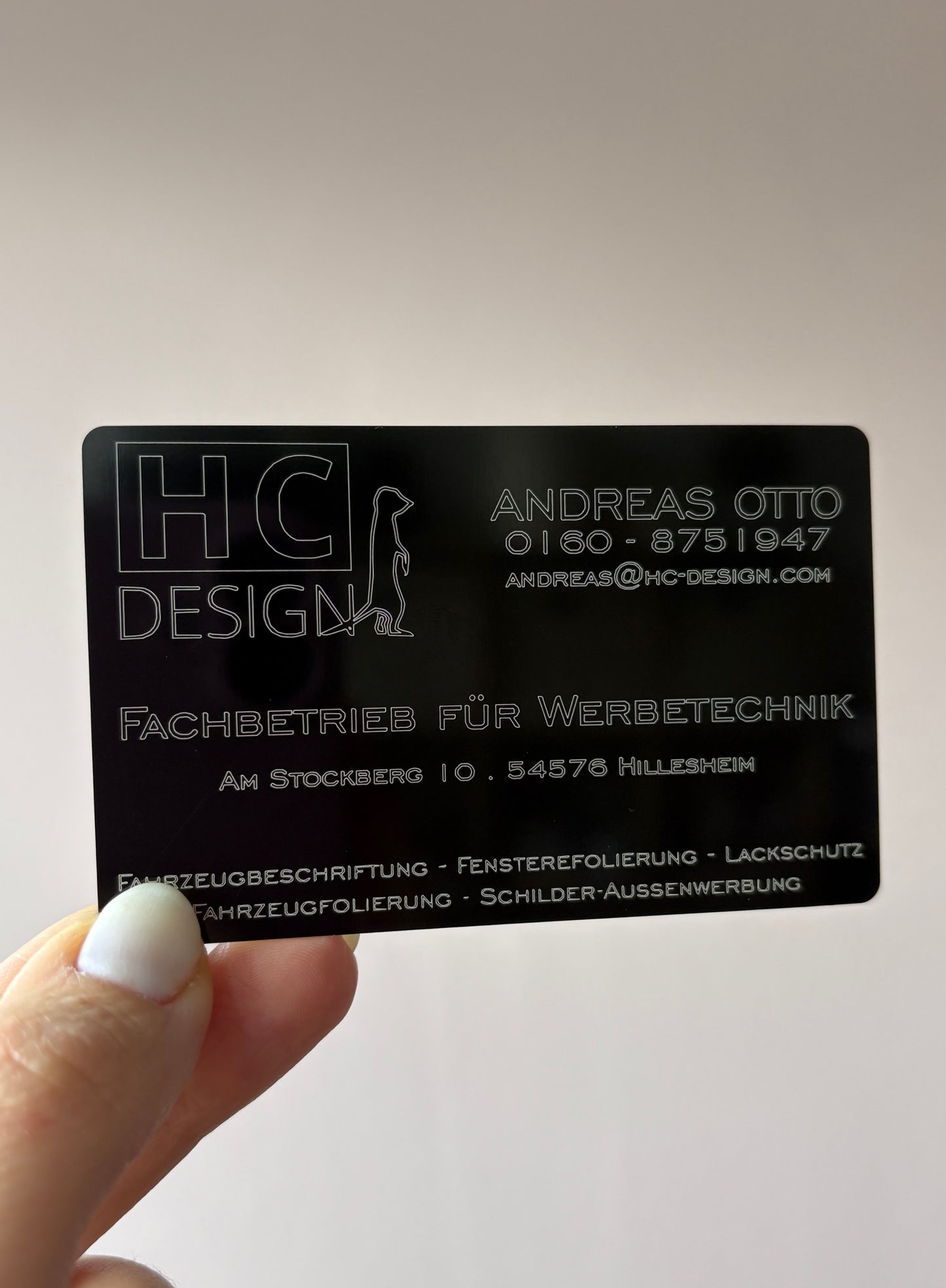 Metall Visitenkarten 0,2mm dick