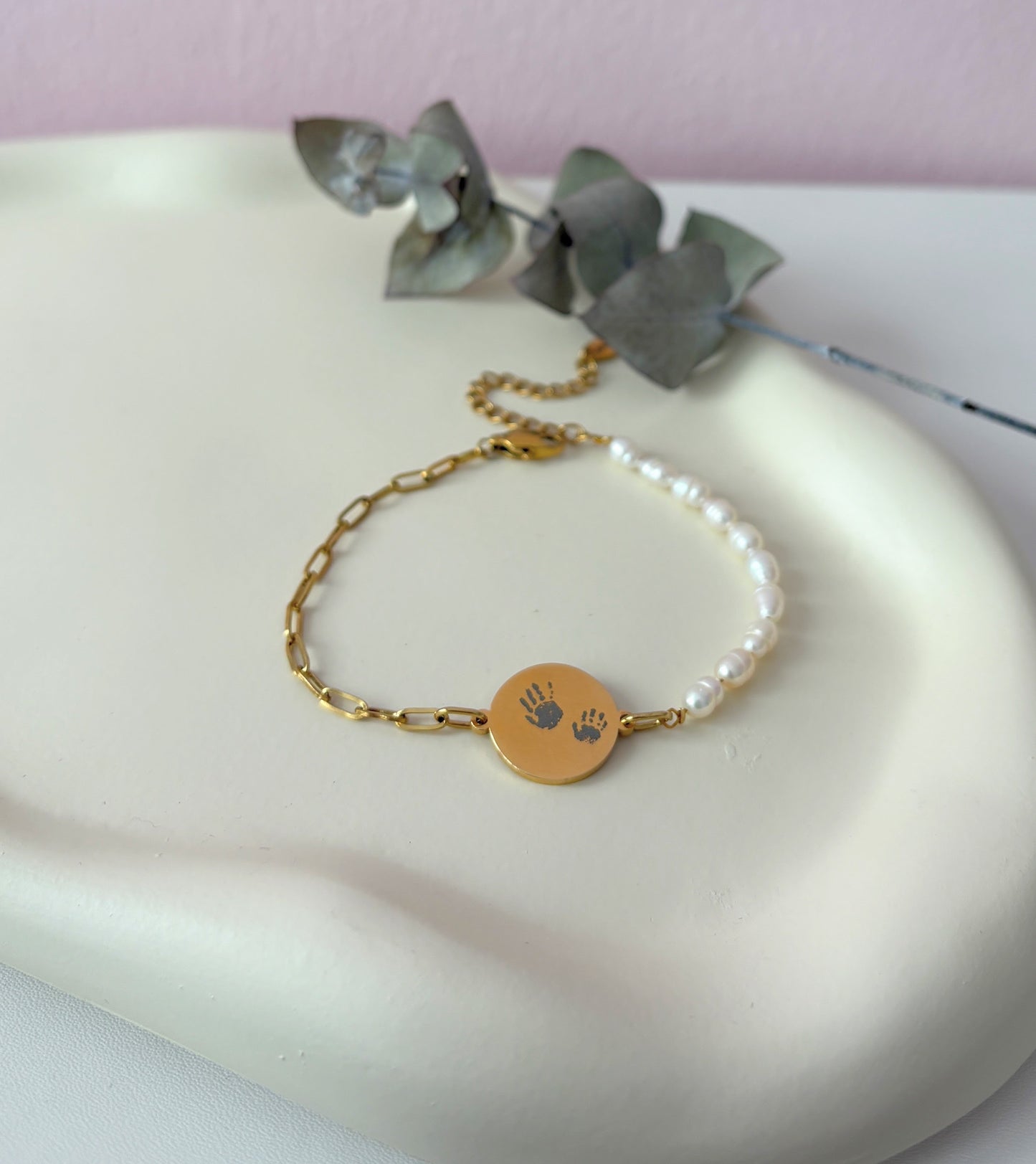 Sparkle Coin Armkette mit Handabdruck