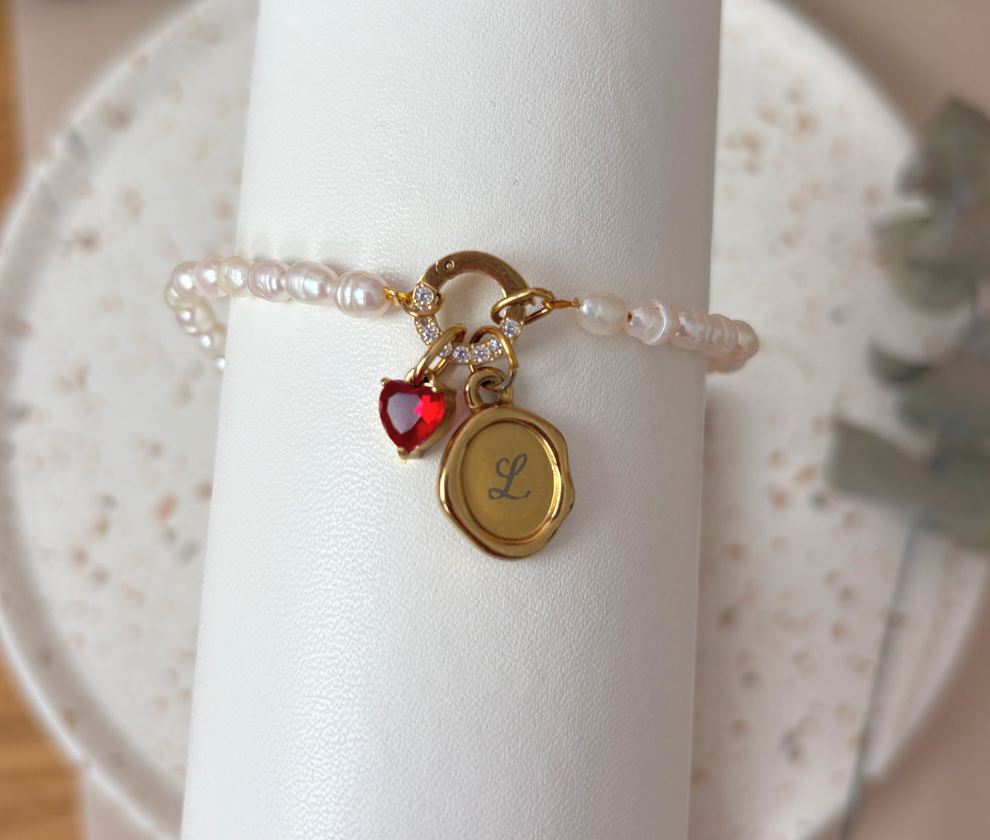 Sparkle Süßwasser Armkette mit Personalisierung