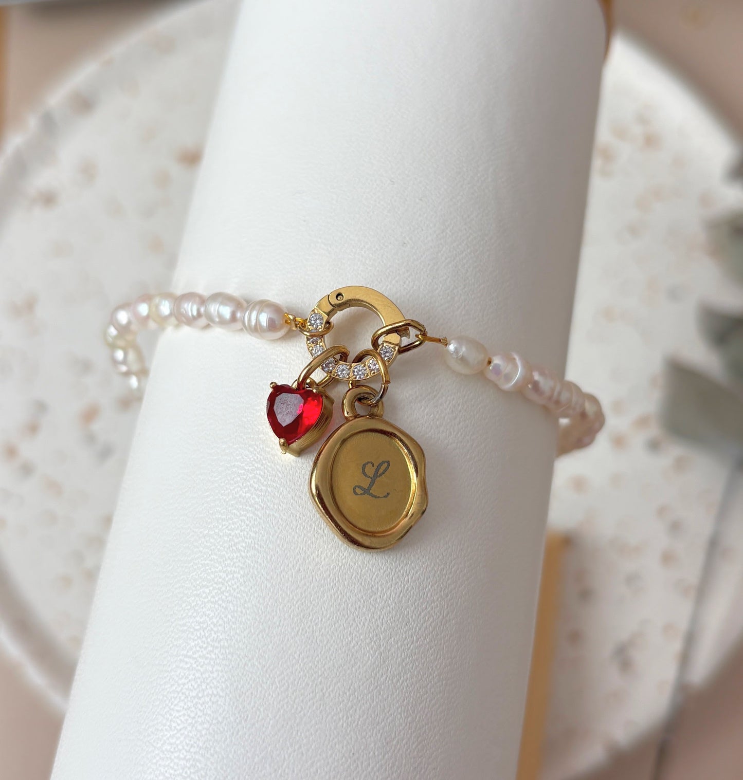 Sparkle Süßwasser Armkette mit Personalisierung