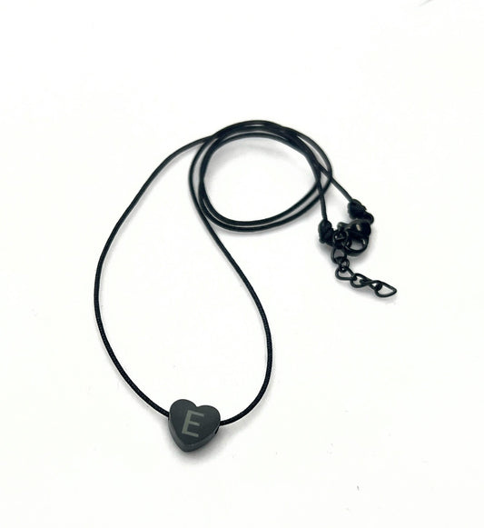 Halskette Black Heart Laser